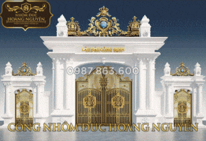 Cổng biệt thự nhôm đúc bền đẹp trường tồn với thời gian