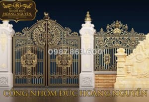 Lựa chọn cổng gỗ, cổng nhôm đúc hay cổng sắt cho biệt thự?